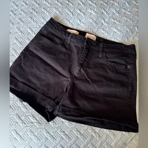 Universal Threads size 12 high rise midi black denim shorts